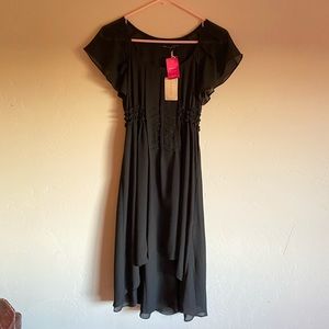 Black short dress-low high-womens